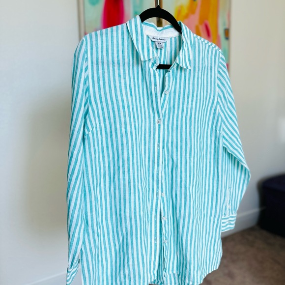 ❇️ SALE ❇️ Tommy Bahama Linen Button Down Shirt - Picture 3 of 5